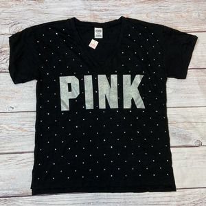 Victoria’s Secret PINK Retired Rhinestone Studded Bling Legging Tee M